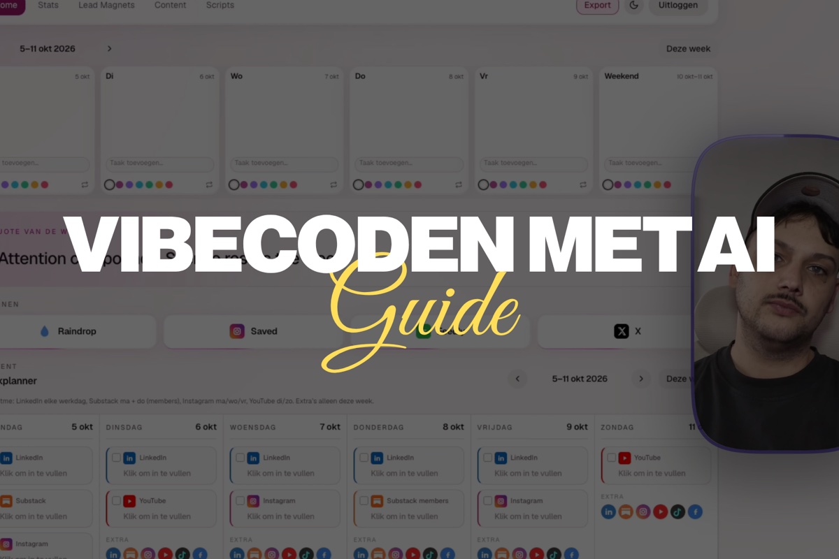 Cover van de Vibecoden met AI-guide